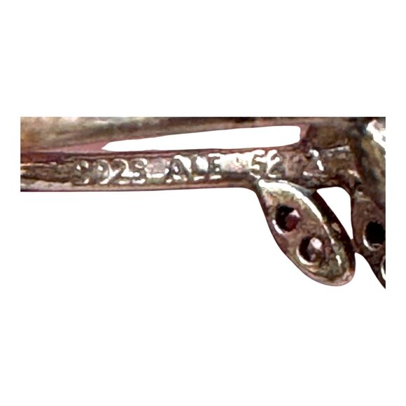 Pandora Sparkling Leaves Sterling Silver Leaf Ring Cubic Zirconia Stones Size 6 - Picture 3 of 10